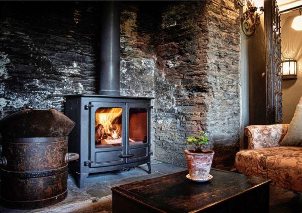 charnwood island 3 wood heater in chimney
